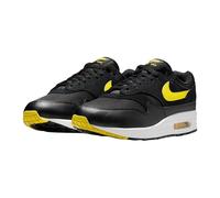 NIKE Men's Air Max 1 Ess Sneaker, Black Opti Yellow Summit White, 7 UK