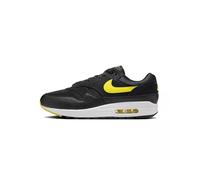 NIKE Men's Air Max 1 Ess Sneaker, Black Opti Yellow Summit White, 8 UK