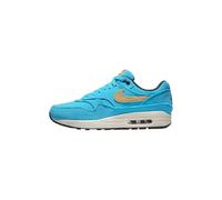 NIKE Men's Air Max 1 Premium Sneaker, Baltic Blue Sesame Gridiron Sail, 8.5 UK