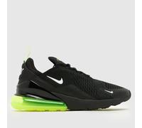 Nike Men's Air Max 270 Trainers in Black & Green, Logo Detail, Size: 9 UK 9 (EU 44)