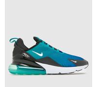 Nike Men's Air Max 270 Trainers in Blue & Black, Logo Detail, Mesh, Size: 9 UK 9 (EU 44)
