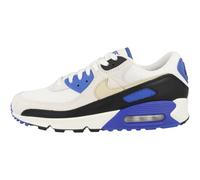 Nike Men's Air Max 90 Premium Sneaker, White Khaki Racer Blue Black, 9 UK