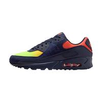 NIKE Men's Air Max 90 Sneaker, Lemon Venom Blackened Blue Hyper Crimson, 7.5 UK