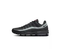 NIKE Mens Air Max 95 Ultra Sneaker, Black Black Wolf Grey University Red, 11 UK