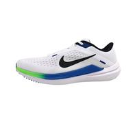 Nike Men's Air Winflo 10 Road Running Shoe, White/Black/Star Blue/Green St, 9 UK