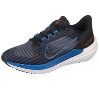 NIKE Men's Air Winflo 9 Sneakers, Obsidian Dk Navy Blue Black White, 8.5 UK
