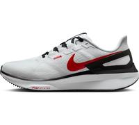 Nike Men's Air Zoom Structure 25 Road Running Shoe, White/Fire Red-Black-Lt Smoke, 11
