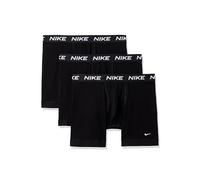 Nike Men's All Day Cotton Stretch Boxer Brief W/Fly Underwear (3-Pack), Black/Black/Black, M (Pack of 3)
