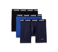 Nike Men's All Day Cotton Stretch Boxer Brief W/Fly Underwear (3-Pack), Obsidian/Game Royal/Black, M