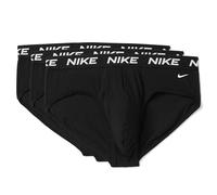 Nike Men's All Day Cotton Stretch Hip Brief W/Fly Underwear (3-Pack), Black/Black/Black, XL