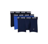 Nike Men's All Day Cotton Stretch Trunk W/Fly Underwear (3-Pack), Obsidian/Game Royal/Black