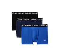 Nike Men's All Day Cotton Stretch Trunk W/Fly Underwear (3-Pack), Obsidian/Game Royal/Black, L (Pack of 3)