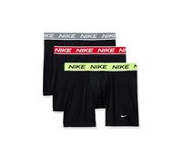 Nike Men's All Day Micro Stretch Boxer Brief Underwear (3-Pack), Black W/Volt/Cool Grey/University Red, XL (Pack of 3)