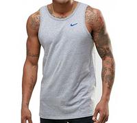 Nike Mens Athletic Training Gym Vest Tank Top (Large, Grey/Blue)