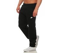Nike Mens AW77 Cuffed Fleece Lined Joggers Track Sweat Pants (Black,Grey) - 586031 (Medium, Black)