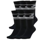 Nike Mens Black Socks Sportswear DriFit Everyday Essential Crew Socks 6 Pairs