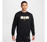 NIKE Mens Black Sportswear Air Fleece Crew Neck Sweatshirt Small BNWT C615