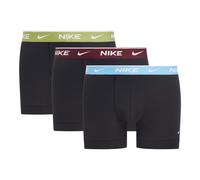 (S, Black/Blue/Maroon/Green) Nike Mens Boxer Shorts (Pack of 3)