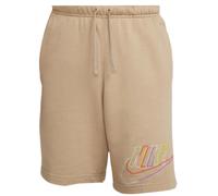 Nike Mens Branded Multicoloured Swoosh Logo Light Brown Shorts - Size X-Small