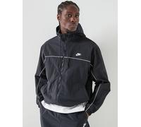 Nike Mens Club Athlete Hooded Jacket, Black/White/White, Size 2Xl, Men Black/White/White