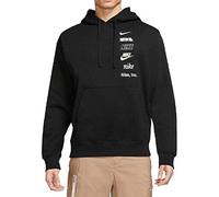 NIKE Men's Club+ Bb Po Hoodie Mlogo Hooded Sweatshirt, Black, XXL