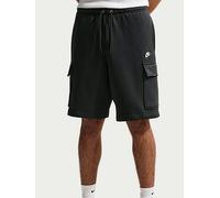 Nike Mens Club Cargo Shorts, Black/Black/White, Size L, Men Black/Black/White