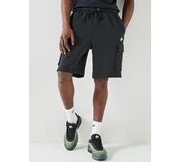 Nike Mens Club Cargo Shorts, Black/Black/White, Size L, Men Black/Black/White