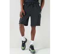 Nike Mens Club Cargo Shorts, Black/Black/White, Size S, Men Black/Black/White