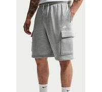 Nike Mens Club Cargo Shorts, Dk Grey Heather/Lt Grey/White, Size L, Men Dk Grey Heather/Lt Grey/White