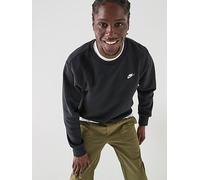 Nike Mens Club Crew Sweatshirt, Black/White, Size M, Men Black/White