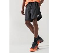 Nike Mens Club Flow Shorts, Black/White, Size L, Men Black/White