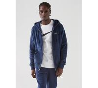 Nike Mens Club Full Zip Hoodie, Obsidian/Obsidian/White, Size S, Men Obsidian/Obsidian/White