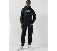 Nike Mens Club Joggers, Black/Black/White, Size L, Men Black/Black/White