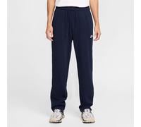 Nike Mens Club Knit Open Hem Pants in Obsidian - Blue - Size X-Small