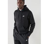 Nike Mens Club Pullover Hoodie, Black/Black/White, Size S, Men Black/Black/White