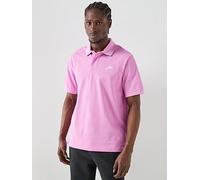 Nike Mens Club Short Sleeve Pique Polo Shirt, Lt Magenta/White, Size M, Men Lt Magenta/White