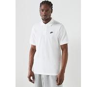 Nike Mens Club Short Sleeve Pique Polo Shirt, White/Black, Size 2Xl, Men White/Black