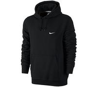 Nike Men's Club Swoosh Hoody Long Sleeve Top - Black/White, Small
