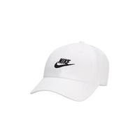 Nike Mens Club Unstructured Futura Wash Cap, White/Black, Size S/M, Men White/Black
