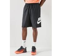 Nike Mens Club Woven Shorts, Black/White, Size L, Men Black/White