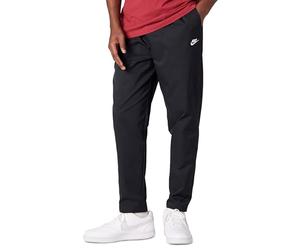 NIKE Men's Club WVN Taper Pants, Black/White, M