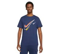 Nike Mens Court Swoosh Logo T Shirt in Navy Jersey - Size Large