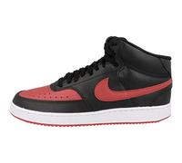 NIKE Men's Court Vision Mid Sneaker, Black University Red White, 9 UK
