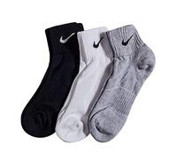 Nike Men's Cushion Quarter Socks (Pack of 3),Multicolor(White/ Black/ Grey),5-8 UK(38-42 EU)