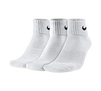 Nike Three Pack Quarter Swoosh Socks M 5-8 White/Black