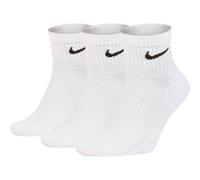 Nike Men's Cushioned Everyday Ankle Socks (Pack of 3) in White | Size: 8-12 Nike White 8-12