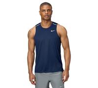 Nike Men's Df Miler Tank Top, Midnight Navy/Reflective Silv, L