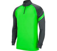 Nike Men's Dri-FIT Academy Pro Long Sleeve Jersey with Zip, Green Strike/Anthracite/White, M