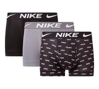 Nike Men's Dri-Fit Esmicro Trunks 3Pk, Nike Logo Print/Cool Grey/Black, XS