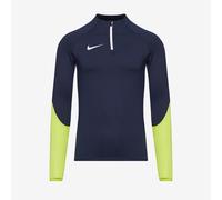 Nike Mens Drill Top XXL Navy Blue Yellow Dri-FIT 1/4 Zip Thumb Loops Breathable